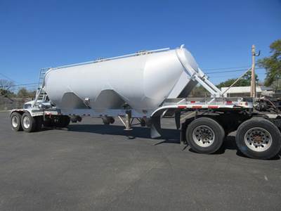 Polar 41ft Tandem Axle Aluminum Dry Bulk / Pneumatic Tank Trailer - Hendrickson, Fixed Axle