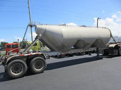 Polar 41ft Tandem Axle Aluminum Dry Bulk / Pneumatic Tank Trailer - Hendrickson, Fixed Axle