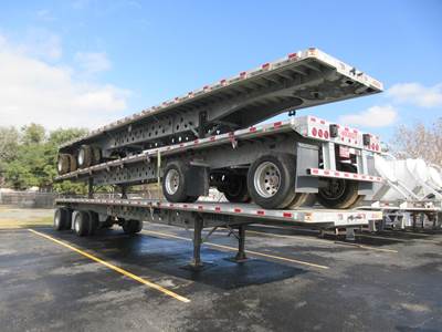 Hyundai 48x102 Aluminum Flatbed Trailer - Hendrickson, Spread Axle