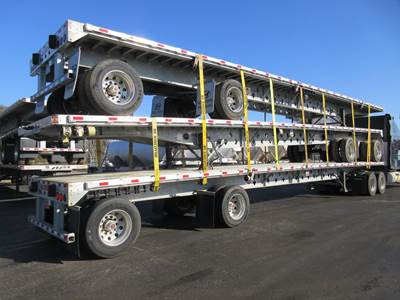 Hyundai 48x102 Aluminum Flatbed Trailer - Hendrickson, Spread Axle