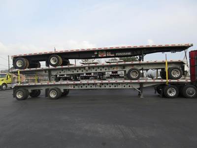 Hyundai 48x102 Aluminum Flatbed Trailer - Hendrickson, Spread Axle
