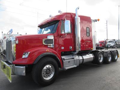 Freightliner Coronado 122 SD Tri Axle Sleeper Semi Truck - 70" Mid Roof Sleeper, Detroit 600HP, 18 Speed Manual