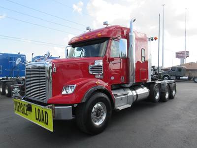 Freightliner Coronado 122 SD Tri Axle Sleeper Semi Truck - 72" Mid Roof Sleeper, Detroit 600HP, 18 Speed Manual