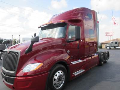 International LT Sleeper Semi Truck - 73" Raised Roof Sleeper, Cummins 450HP, 12 Speed Automatic