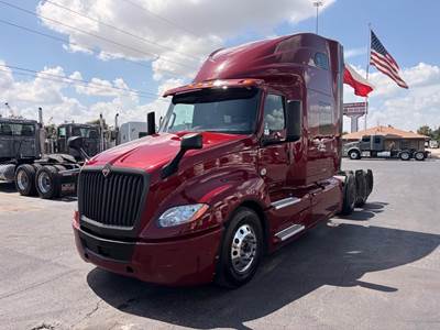 International LT Sleeper Semi Truck - 73" Raised Roof Sleeper, Cummins 450HP, 12 Speed Automatic