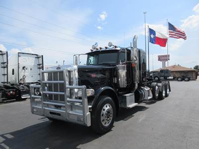Peterbilt 389 Tri Axle Sleeper Semi Truck - 48" Flat Top Sleeper, Cummins 565HP, 18 Speed Automatic
