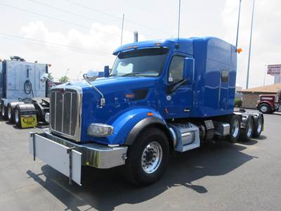Peterbilt 567 Tri Axle Sleeper Semi Truck - 72" Mid Roof Sleeper, Cummins 565HP, 18 Speed Manual