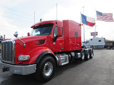Peterbilt 567 Tri Axle Sleeper Semi Truck - 72" Mid Roof Sleeper, Cummins 565HP, 18 Speed Manual