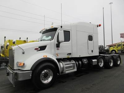 Peterbilt 567 Tri Axle Sleeper Semi Truck - 70" Mid Roof Sleeper, Cummins 500HP, 18 Speed Manual