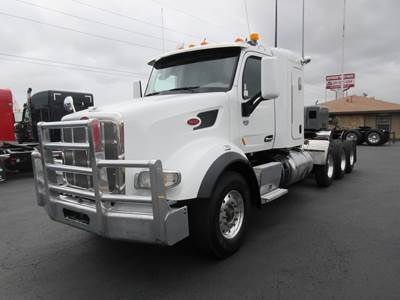Peterbilt 567 Tri Axle Sleeper Semi Truck - 48" Flat Top Sleeper, Cummins 605HP, 18 Speed Automatic