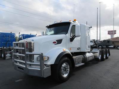 Peterbilt 567 Tri Axle Sleeper Semi Truck - 48" Flat Top Sleeper, Cummins 605HP, 18 Speed Automatic