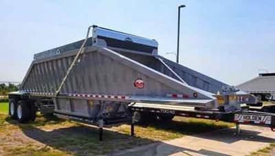 Construction Trailer Specialists (CTS) 40 FIXED CLOSED TANDEM STEEL BOTTOM DUMP Belly Dump Trailer