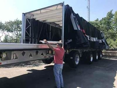 Custom Built 48 ALUMINUM ROLLING TARP Curtain Side Trailer