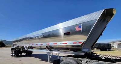 Travis 39 ALUMINUM FIXED CLOSED TANDEM 1/2 ROUND END DUMP End Dump Trailer