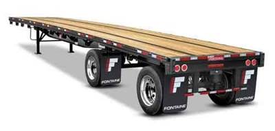 Fontaine 48x102 Steel Flatbed Trailer - Air Ride, Sliding Axle