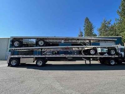 WILSON 48 ALUMINUM SPREAD AXLE (SET TO REAR) FLATBED Flatbed Trailer