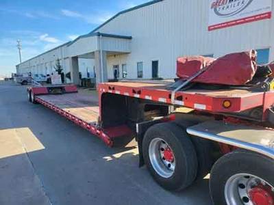 Trail King 48 STEEL FIXED CLOSED TANDEM EXTENDABLE DOUBLE DRO Lowboy Trailer