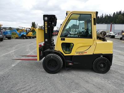 Hyster H80FT Pneumatic Tire Forklift - 8000lb Capacity, 14ft Lift Height