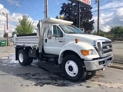 Ford F-750 Single Axle Dump Truck - Caterpillar 300HP, 6 Speed Allison Rds Automatic, 10' Dump