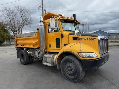 Peterbilt 335 Single Axle Dump Truck - Caterpillar 275HP, 6 Speed Allison Rds Automatic, 10' Dump