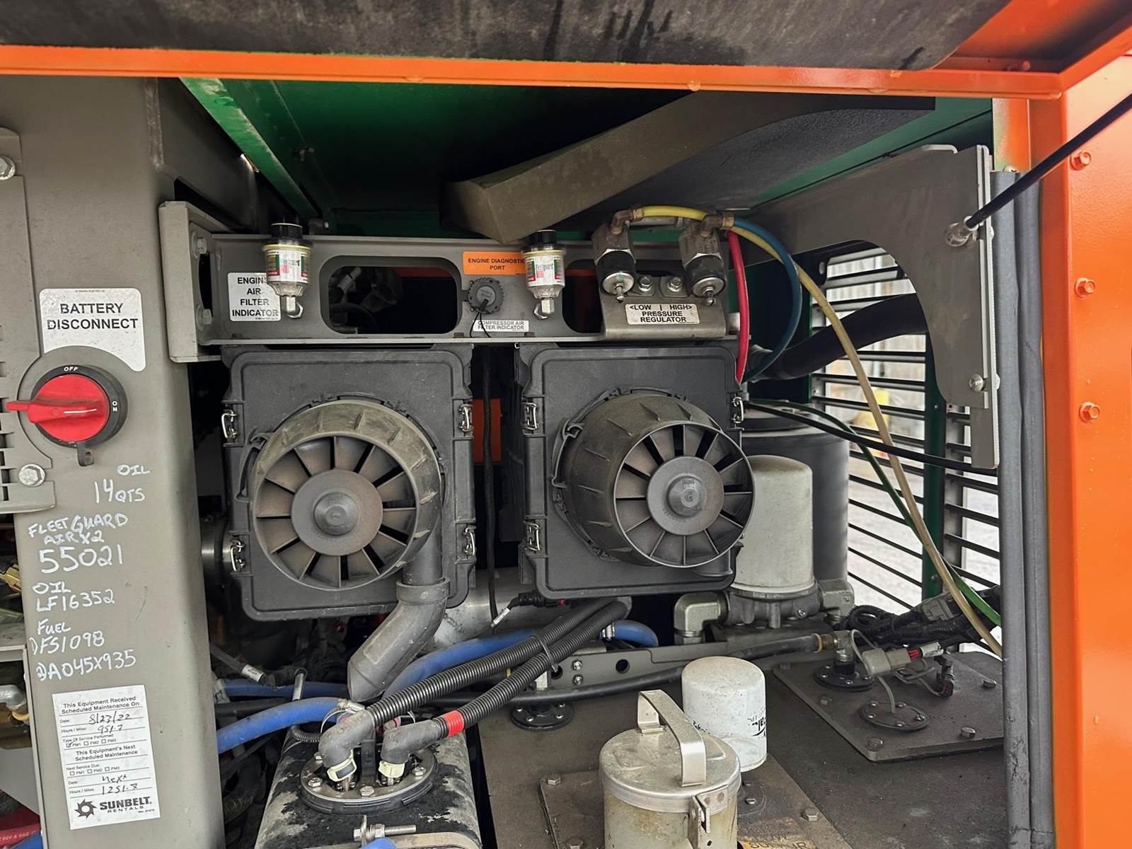 2017 SullivanPalatek D375PHJD4 Air Compressor For Sale, 1,088 Hours