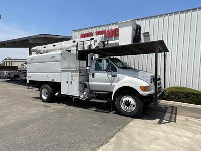 Ford F-750 56 ft Boom / Bucket Truck - 2013 ALTEC LR756 FM Aerial Lift, 6 Spd