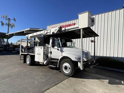 International DuraStar 4300 56 ft Boom / Bucket Truck - 2012 ALTEC LRV56 Aerial Lift, 6 Spd