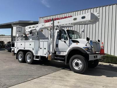 International WorkStar 7400 55 ft Boom / Bucket Truck - 2012 ALTEC AM55 Aerial Lift, Automatic, Tandem Axle