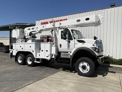 International WorkStar 7500 55 ft Boom / Bucket Truck - 2013 ALTEC AM55 Aerial Lift, Automatic, Tandem Axle