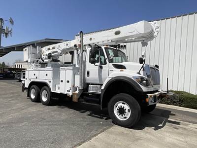 International WorkStar 7500 55 ft Boom / Bucket Truck - 2013 ALTEC AM55 Aerial Lift, Automatic, Tandem Axle