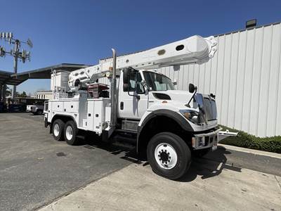 International WorkStar 7500 55 ft Boom / Bucket Truck - 2013 ALTEC AM55 Aerial Lift, Automatic, Tandem Axle