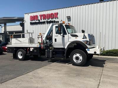 International WorkStar 7400 Crane Truck - 2011 EFFER 100/3S Knuckle Boom Crane, Automatic