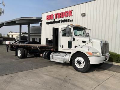 Peterbilt 337 Flatbed Truck - 200HP, Automatic, Liftgate
