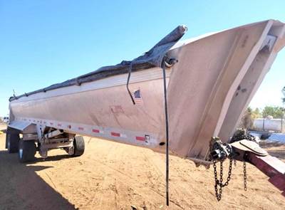 Travis 39' ALUMINUM FRAMELESS HALF ROUND Frameless End Dump Trailer - Aluminum