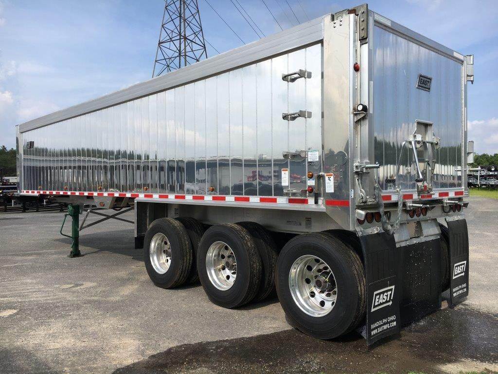 2018 East 38 ft Genesis Frameless End Dump Trailer Tri Axle, Air Ride