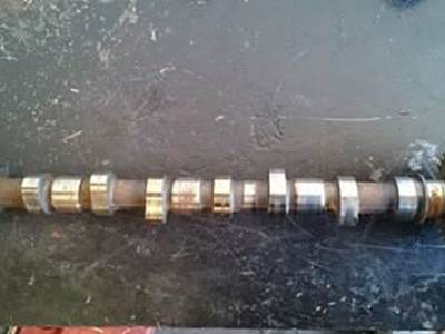 Good And Inspected Isuzu Camshaft With Gear Has Slight Rust On Some Lobes