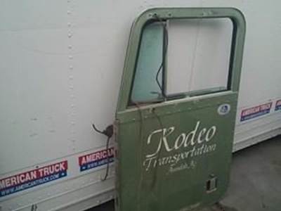 Used Green Driver Side Door For Peterbilt 379 In Good Shape