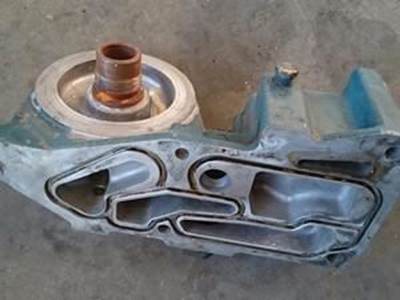 Oil Cooler With Filter Housing From A 2002 International 466 Engine