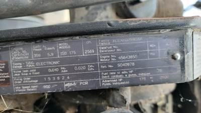 1999 Cummins Isb 175 hp **Pending Inspection**