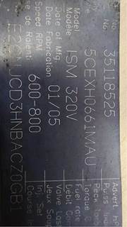 Used, Cummins Ism, CM875, 320HP, Egr,  Quick Start, No Smoke, Dash Miles: