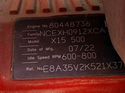 Used, Cummins X15, CM2450, 500HP, CPL:5881, Top End Inspected, Bearings