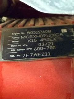 Used, Cummins X15, CM2450, 450HP, CPL:5535, Egr, Dpf, Def, New Main Bearings,