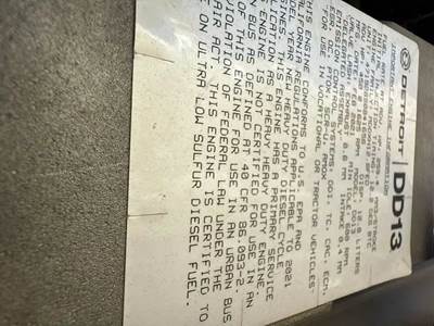 Used, Detroit DD13, 450HP, Egr, Dpf, Def, Bearings Inspected, Miles: 192,782,