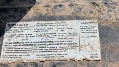 Used, Volvo D13H, 425HP, Esn: 1026980, EPA13, Hours: 24,292 Brake: Yes