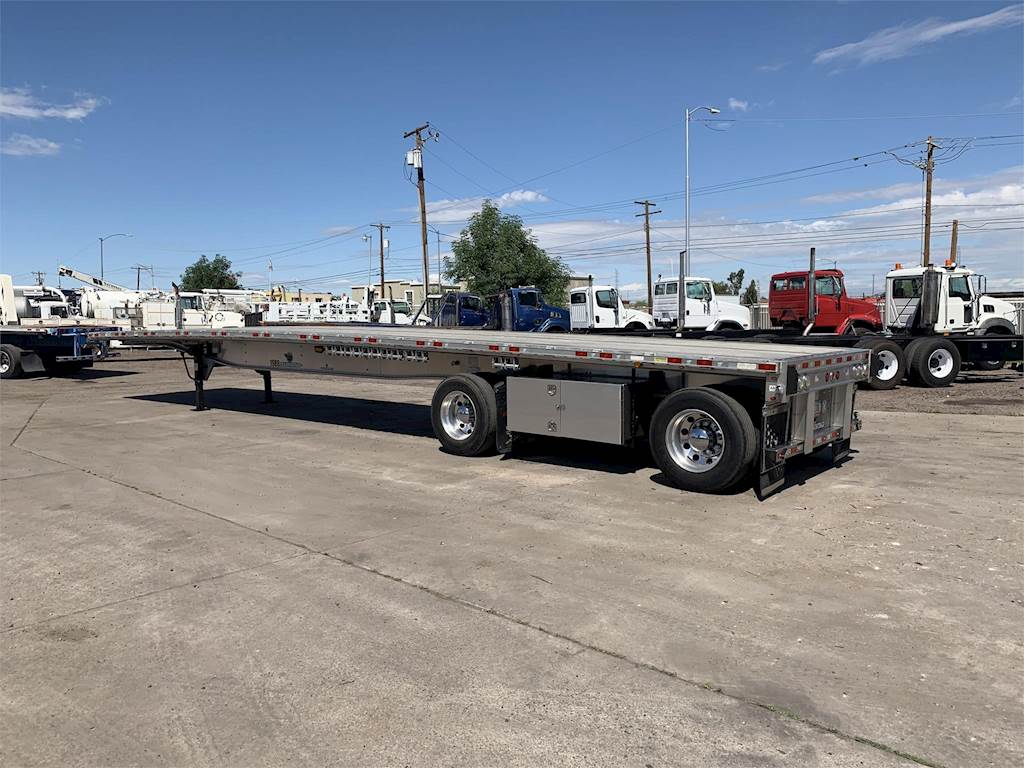 2016 Manac 48x102 Aluminum Flatbed Trailer Fixed Spread Axle For Sale