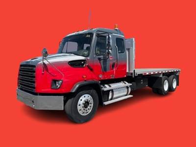 Freightliner 114SD Tandem Axle 20 ft Flatbed Truck - 410HP, 6 Speed Allison Rds Automatic