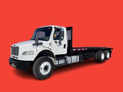 Freightliner M2 106 Tandem Axle 24 ft Flatbed Truck - 330HP, 6 Speed Allison Hs Automatic