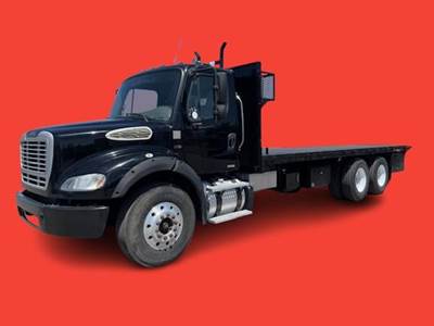 Freightliner M2 112 Tandem Axle 28 ft Flatbed Truck - 450HP, 10 Speed Manual