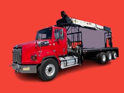 Western Star 4700 Tri Axle 24 ft Flatbed Truck - 450HP, 8Ll Manual