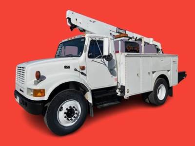International 4700 Single Axle Forestry Bucket Truck - T444E, 195HP, 5 Speed Allison Rds Automatic